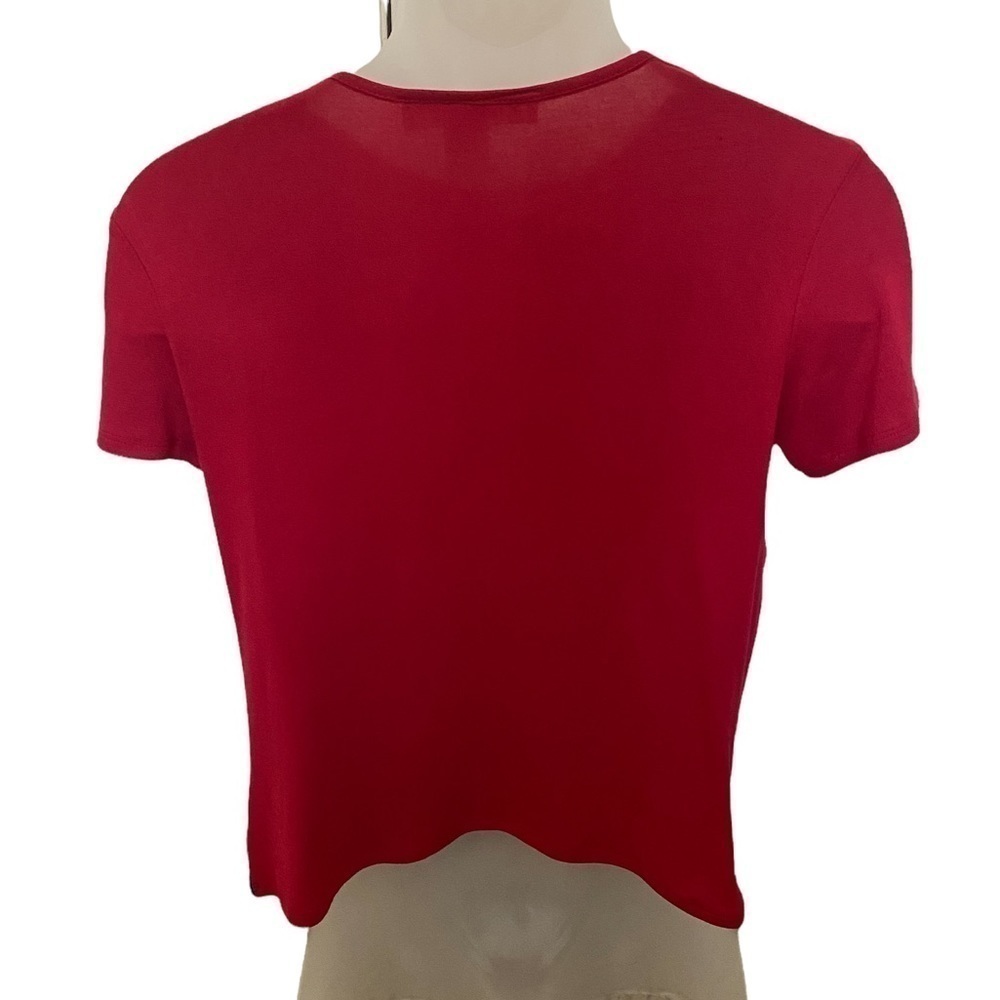 montrez Red, White & Blue Color Block Patriotic Top Women S Small Blouse - Picture 3 of 4